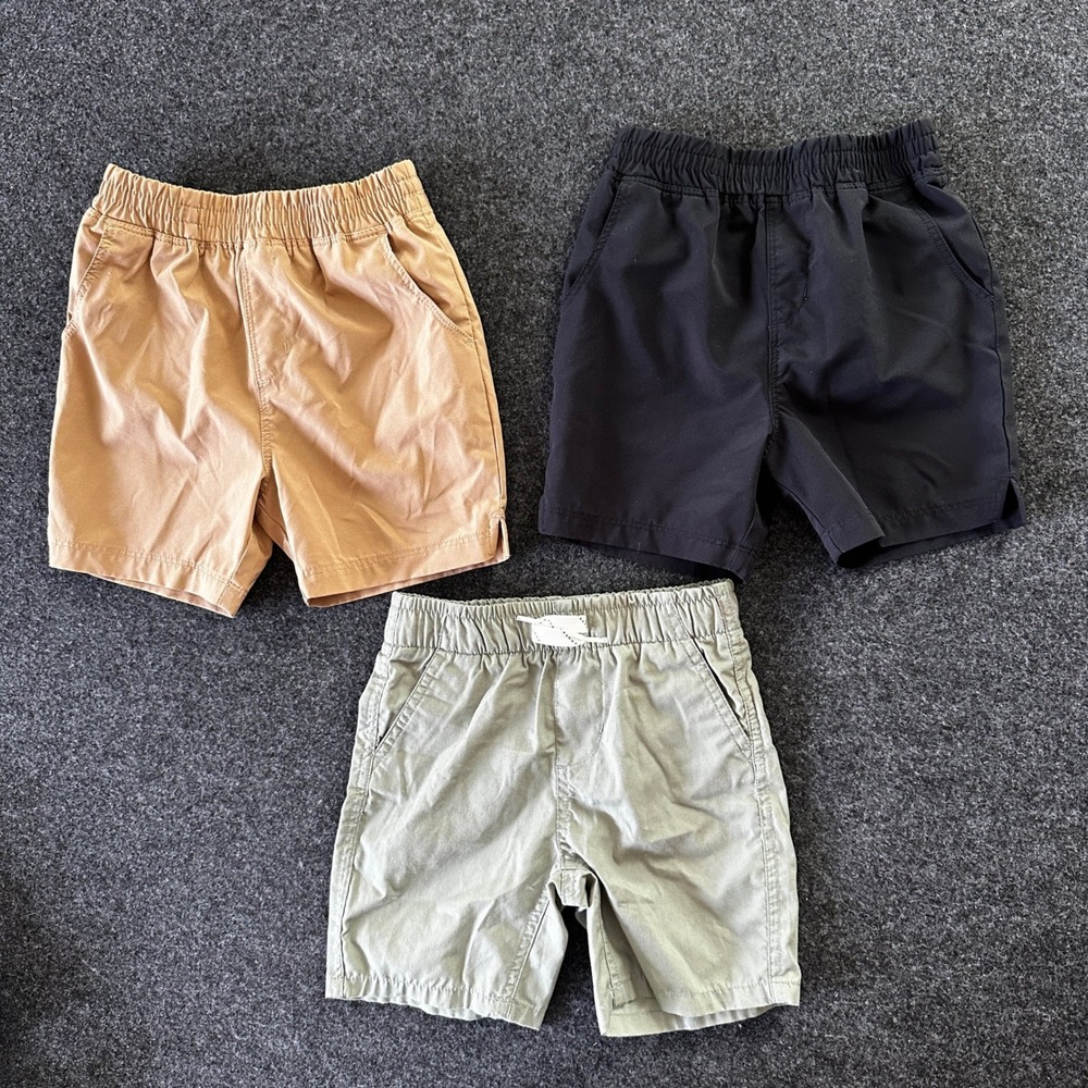 Reel Legends and Eddie Bauer Kids Shorts Bundle 3T Tan Black Green 3-Pack